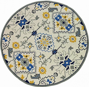 Homeroots.co 374695 90 X 90 Ivory  Polypropylene Rug