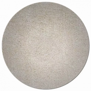 Homeroots.co 349779 8' Round  Polyester Ivory  Area Rug