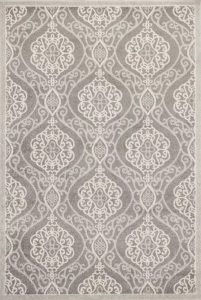 Homeroots.co 354073 5' X 7' Uv Treated Polypropylene Silver Area Rug