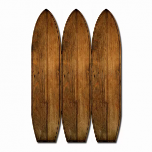 Homeroots.co 342735 47 X 1 X 71 Brown Wood Coastal Surfboard  Screen