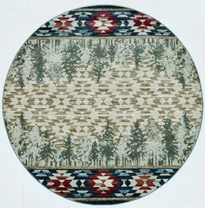 Homeroots.co 352683 7' Round  Polypropylene Ivory  Area Rug