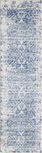 Homeroots.co 374663 81 X 144 Ivory Or Blue Polypropylene Rug