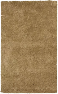 Homeroots.co 350097 8' X 11'  Gold Solid Color Shag Area Rug