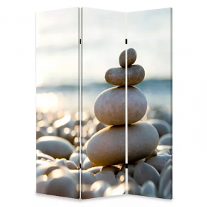 Homeroots.co 274625 1 X 48 X 72 Multi Color Wood Canvas Spa  Screen