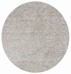 Homeroots.co 352618 6' Round  Polyester Ivory  Heather Area Rug