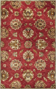 Homeroots.co 350255 8' X 10' 6 Wool Red Area Rug