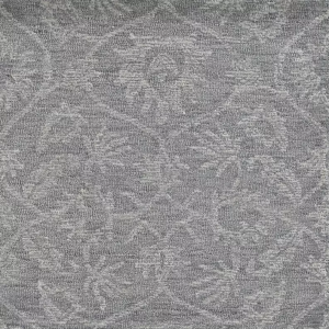 Homeroots.co 374733 108 X 156 Grey Wool Rug