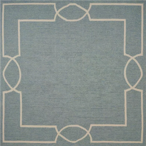 Homeroots.co 354110 7' Square   Uv Treated Polypropylene Spa Area Rug