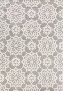 Homeroots.co 375384 94 X 130 Grey Or  Ivory  Polypropylene Rug