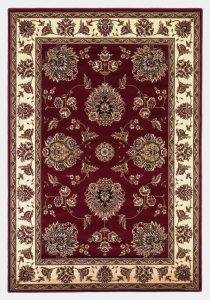 Homeroots.co 352405 5' X 7' Polypropylene Red Or Ivory Area Rug