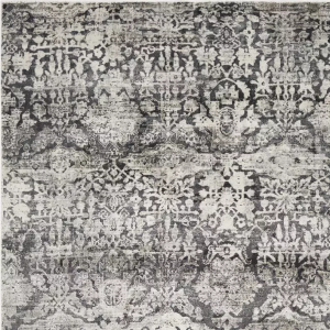 Homeroots.co 375116 91 X 130 Grey Polyester Or  Viscose Rug