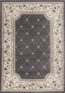 Homeroots.co 354050 5' X 7' Polypropylene Grey Or Ivory Area Rug