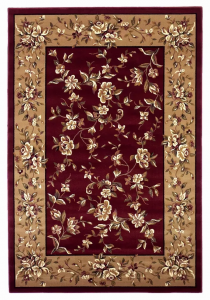 Homeroots.co 352430 5' X 7' Polypropylene Red Or Beige Area Rug