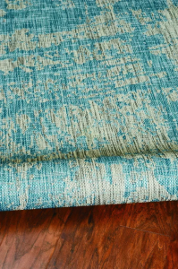 Homeroots.co 375215 5' 3 X 7' 7 Teal Polypropylene Rug