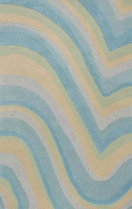 Homeroots.co 353101 5' X 8'  Wool Ocean Area Rug