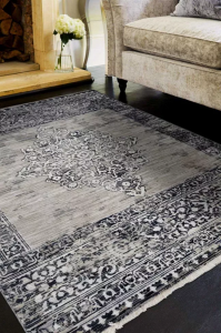 Homeroots.co 375620 63 X 91 Sand Or  Charcoal Polypropylene Rug