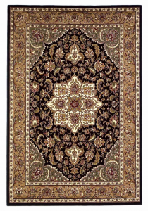 Homeroots.co 354179 7' X 10'  Polypropylene Black Or  Beige Area Rug