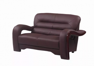 Homeroots.co 329512 36 Glamorous Brown Leather Loveseat