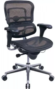 Homeroots.co 372402 26.5 X 29 X 39.5 Black Mesh Chair