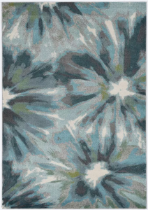 Homeroots.co 375516 5' 3 X 7' 7 Teal Polypropylene Rug