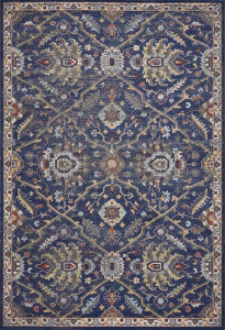 Homeroots.co 352583 5' X 7'  Ft Polypropylene Royal Blue Area Rug