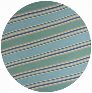 Homeroots.co 354129 7' Round Uv Treated Polypropylene Ocean Area Rug