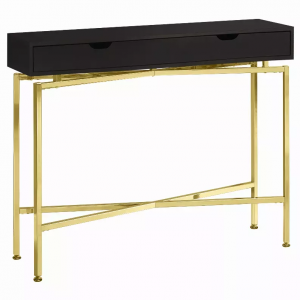 Homeroots.co 355745 12 X 42.5 X 32.5 Cappuccinogold Hall Console  Acce