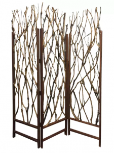 Homeroots.co 274875 1 X 58 X 70 Brown Wood Tree  Screen