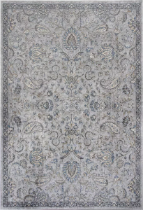 Homeroots.co 352911 5' X 7'  Viscose Silver Or  Blue Area Rug