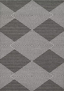 Homeroots.co 375560 60 X 90 Grey Or  Ivory  Polypropylene Rug