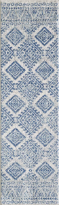 Homeroots.co 374655 81 X 144 Ivory Or Blue Polypropylene Rug