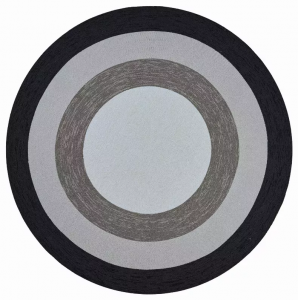 Homeroots.co 354115 7' Round  Uv Treated Polypropylene Charcoal Area R