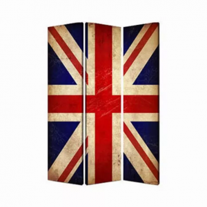 Homeroots.co 274660 1 X 48 X 72 Multi Color Wood Canvas Union Jack  Sc