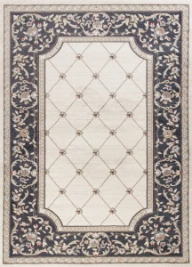 Homeroots.co 350370 9' X 12'  Polypropylene Ivory Or Grey Area Rug