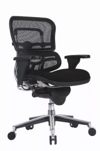 Homeroots.co 372364 26.5 X 29 X 39.5 Black Fabric Mesh Chair