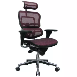 Homeroots.co 372392 26.5 X 29 X 46  Plum Red Mesh Chair