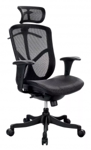 Homeroots.co 372370 26 X 27.5 X 46 Black Mesh High Tilt Chair