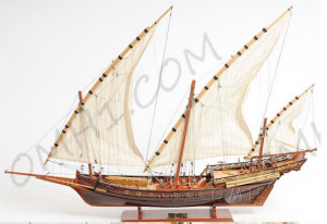 Old B058 Xebec Model Ship