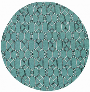 Homeroots.co 354097 7' Round  Uv Treated Polypropylene Spa Area Rug