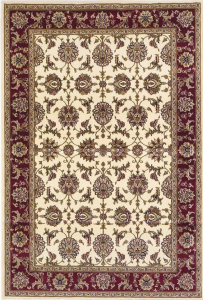 Homeroots.co 354174 7' X 10'  Polypropylene Ivory Or Red Area Rug