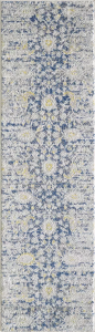 Homeroots.co 374647 81 X 144 Blue Or  Grey Polypropylene Rug