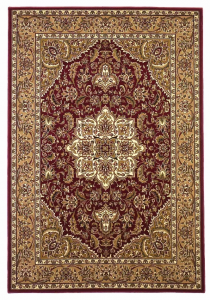 Homeroots.co 354178 7' X 10'  Polypropylene Red Or  Beige Area Rug