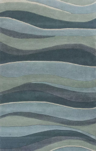 Homeroots.co 353099 5' X 8'  Wool Ocean Area Rug