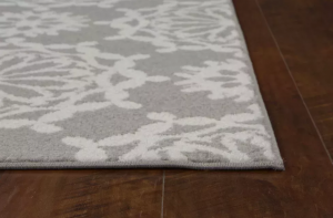 Homeroots.co 375382 7' Grey Or Ivory Polypropylene Runner Rug