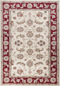 Homeroots.co 354048 5' X 7' Polypropylene Ivory Or Red Area Rug