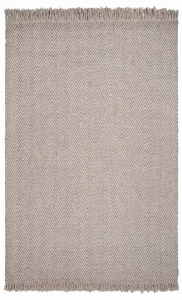 Homeroots.co 350147 7' X 9'  Wool Oatmeal Area Rug