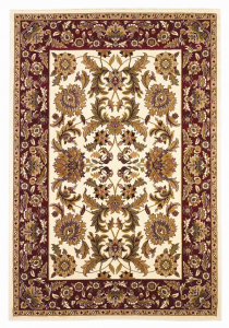 Homeroots.co 352416 5' X 7' Polypropylene Ivory Or Red Area Rug