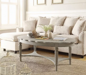 Homeroots.co 286349 50 X 28 X 19 Antique White Coffee Table