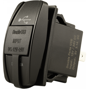 Seawide KJM-USB-RSM Dual Usb Charger, Rocker Switch Mount