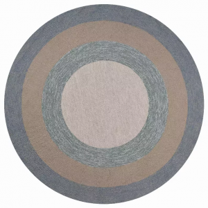 Homeroots.co 354113 7' Round  Uv Treated Polypropylene Spa Area Rug